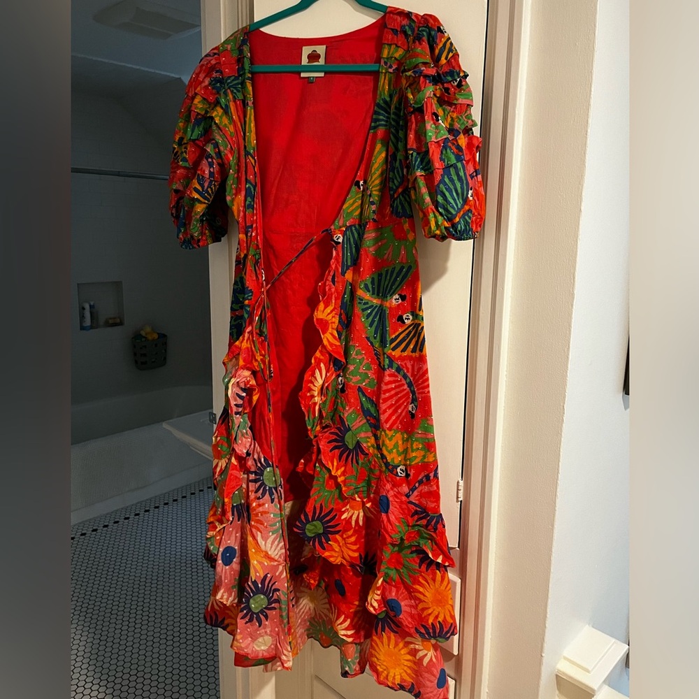 Worn once Farm Rio wrap dress